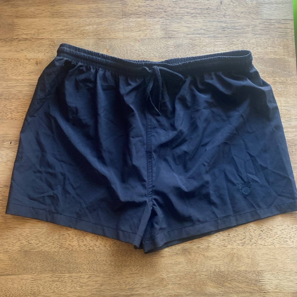 Disney Parks Black Nylon Shorts women’s large. NWOT.